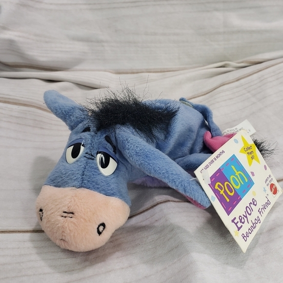 Mattel Winnie The Pooh Eeyore 7 Inch Beanbag Plush Friend With Tag Disney - Picture 1 of 10